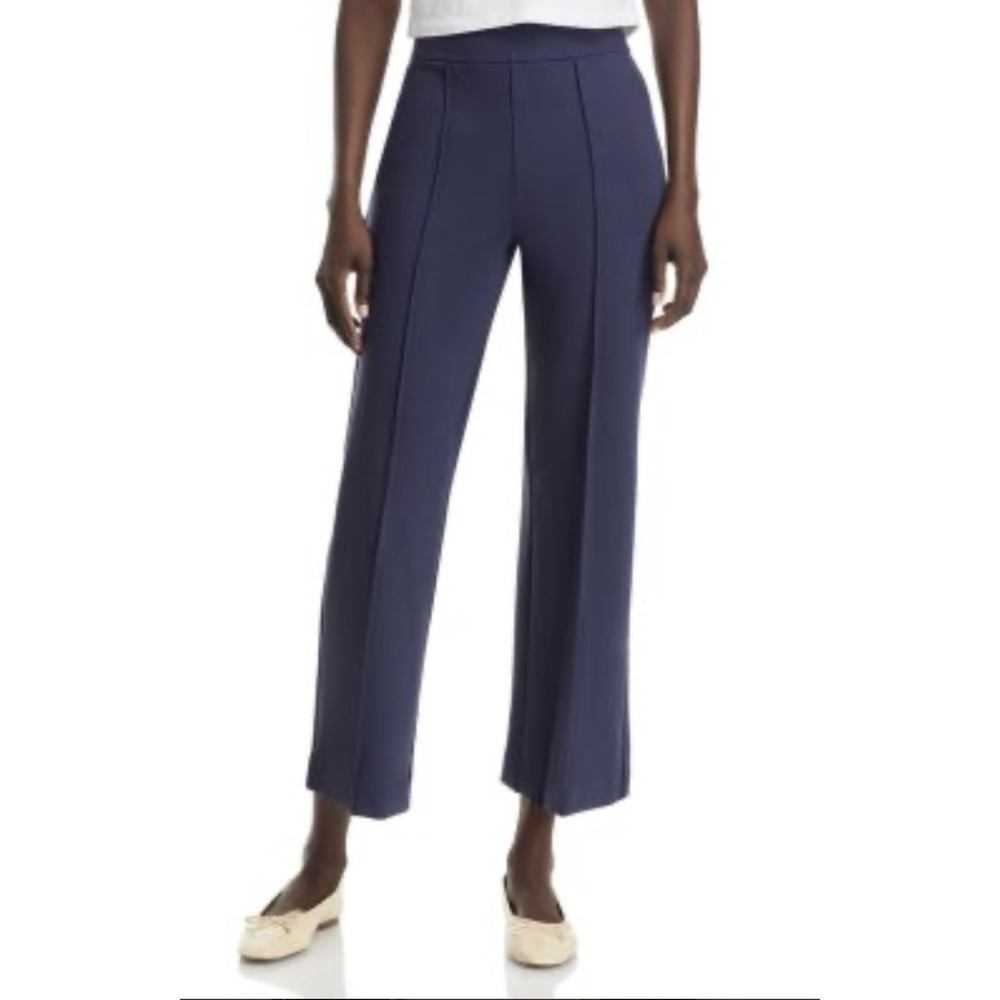 STAUD Knack Ankle Pants Sz M Designer Preppy Minimalist Back Zip Comfort